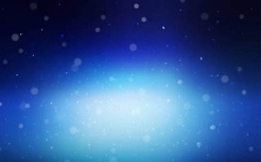 Koyu mavi vektör arka plan xmas kar taneleri ile. Dekoratif illüstrasyon kar soyut şablonundaki ile parlayan. Desen yıl yeni Web siteleri için kullanılabilir.