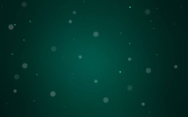 Daire şekilleri ile koyu yeşil vektör düzeni. Kabarcıkları ile soyut tarzda bulanık dekoratif tasarım. Marka kitap tamamen yeni şablon.