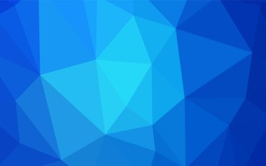 Açık mavi vektör çokgen şablonu. Çokgen soyut çizim ve gradyan. İşiniz için yepyeni bir tasarım..