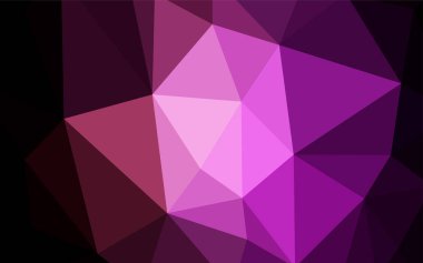 Koyu mor vektör soyut mozaik zemin. Gradyan ile zarif parlak poligonal illüstrasyon. Tamamen yeni bir tasarım sizin broşürü.