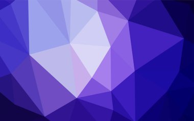 Üçgen düzen parlayan ışık mor vektör. Noktalı resim stili üçgenler ile yaratıcı çizimde. İşiniz için yeni tasarım.