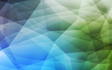 Açık mavi, vektör degrade üçgenler desen yeşil. Üçgenler ile modern soyut resim. Desen için bir marka kitabın zemin.