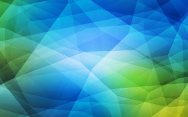 Açık mavi, yeşil vektör degrade üçgenler doku. Tamamen yeni bir renk illüstrasyon poligonal bir tarzda. İş tasarımınız için yeni stil.