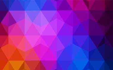 Açık mavi, kırmızı vektör üçgen zemin parlayan. Üçgenler ile modern soyut resim. İşiniz için yeni tasarım.