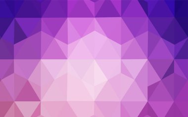 Mor ışık, vektör degrade üçgenler desen pembe. Üçgenler ile renkli resimde parlayan. İş tasarımınız için yeni stil.