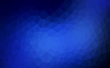 Koyu mavi parlayan üçgen zemin vektör. Gradyan ile poligonal soyut resim. İşiniz için en iyi üçgen tasarım.