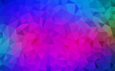 Koyu pembe, mavi parlayan üçgen zemin vektör. Poligonal illüstrasyon parlayan, hangi üçgen oluşur. Desen için bir marka kitabın zemin.