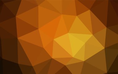 Koyu turuncu vektör zemin Çokgen. Üçgen geometrik örnek gradyan ile. İş tasarımınız için yeni stil.