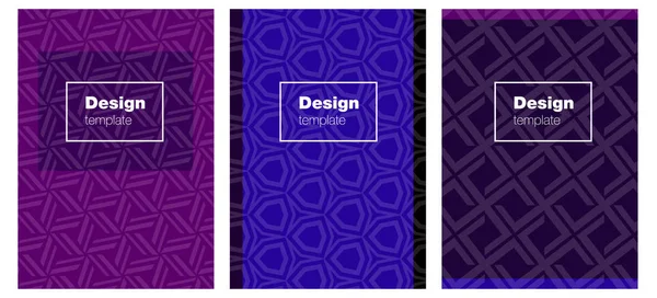 濃いピンク ブルーはベクトル デザインのパンフレットです 抽象的なスタイルの美しいカラフルなサンプルです チラシ 小冊子のパターン — ストックベクタ