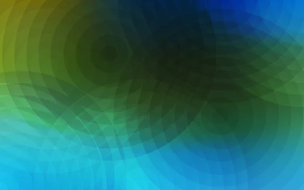 Bleu Clair Motif Vectoriel Vert Avec Sphères Belle Illustration Colorée — Image vectorielle