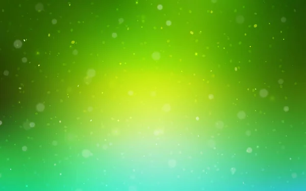 Licht Groen Vector Patroon Met Kerst Sneeuwvlokken Glanzende Gekleurde Afbeelding — Stockvector