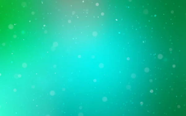 Licht Groen Vector Sjabloon Met Ijs Sneeuwvlokken Wazig Decoratieve Ontwerp — Stockvector