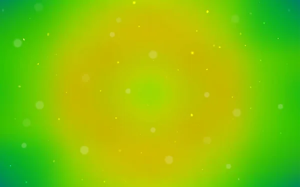 Светло Зеленый Желтый Векторный Узор Сферами Современная Абстрактная Иллюстрация Красочными — стоковый вектор