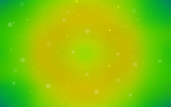 Verde Claro Patrón Vectorial Amarillo Con Esferas Ilustración Abstracta Moderna — Vector de stock