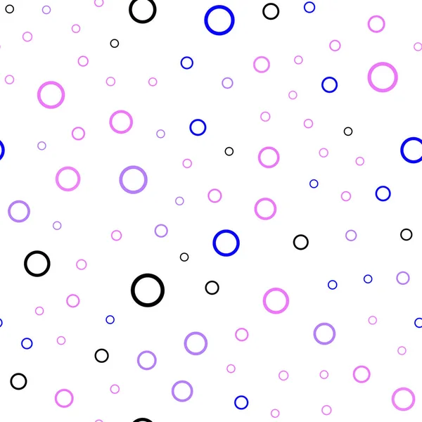 Ljusrosa Blå Vector Sömlös Bakgrund Med Bubblor Moderna Abstrakta Illustrationen — Stock vektor