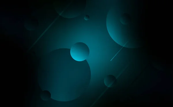 Темно Синий Вектор Окружностями Размытые Пузыри Абстрактном Фоне Красочным Градиентом — стоковый вектор