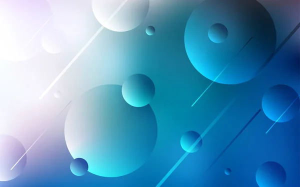 Világos Kék Vektor Háttér Pöttyökkel Homályos Dekoratív Design Buborékok Absztrakt — Stock Vector