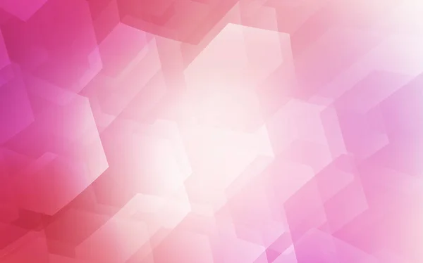 Modèle Vectoriel Rose Clair Avec Hexagones Colorés Illustration Avec Ensemble — Image vectorielle