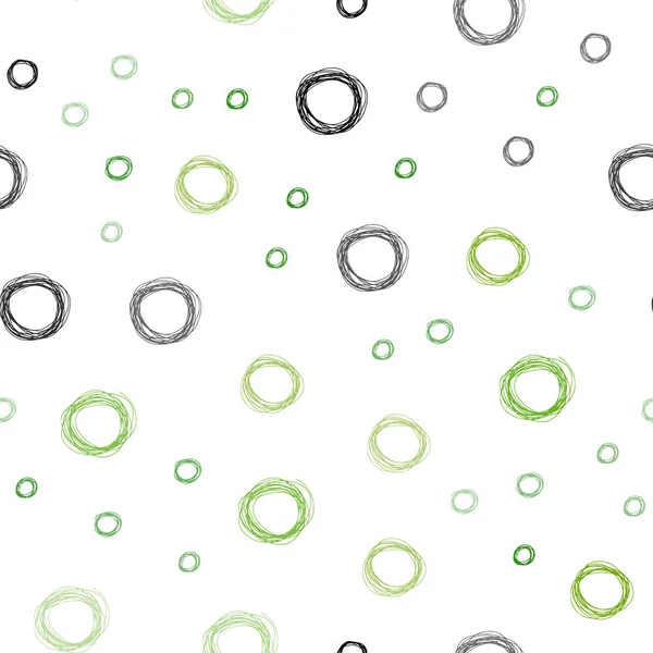 Hellgrüner Gelber Vektor Nahtloser Hintergrund Mit Punkten Glitzernde Abstrakte Illustration — Stockvektor