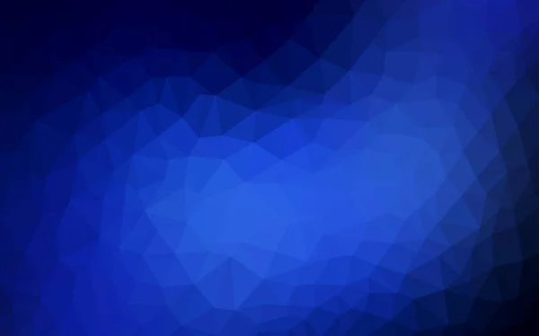 深蓝色矢量闪亮三角形背景 带有渐变的多边形抽象插图 最佳三角形设计为您的企业 — 图库矢量图片