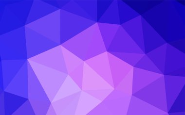 Açık Pembe, Mavi vektör soyut mozaik arkaplan. Origami tarzında gradyan ile geometrik çizim. Marka kitabınız için yeni şablon.