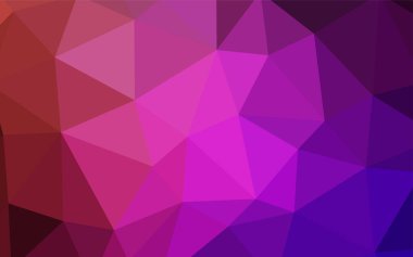 Hafif pembe, kırmızı vektör soyut poligonal model. Geometrik şekil gradyan ile Origami tarzında. Tasarımınız için üçgen desen.