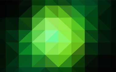 Koyu yeşil vektör Çokgen soyut düzeni. Üçgen geometrik örnek gradyan ile. Tamamen yeni bir tasarım sizin broşürü.