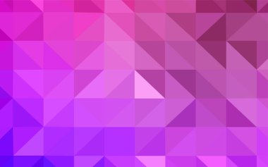 Işık mor, pembe vektör üçgen mozaik doku. Çokgen şekilleri ile bir örnek. Tasarımınız için üçgen desen.