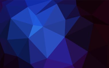 Koyu mavi vektör soyut mozaik zemin. Gradyan ile poligonal soyut resim. Cep telefonu arka plan için şablon.