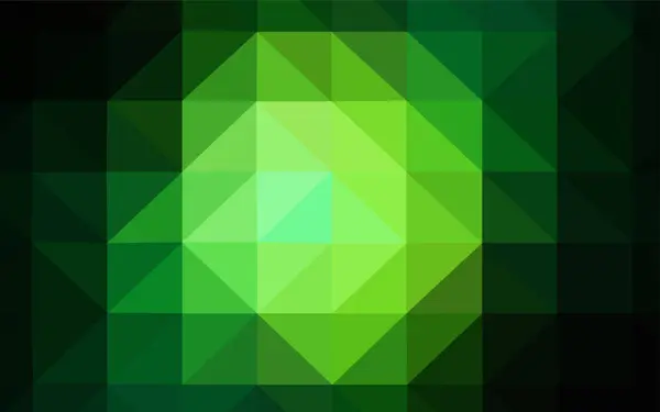 暗い緑ベクトル多角形の抽象的なレイアウト グラデーションで三角形の幾何学的なサンプル あなたのチラシの完全に新しいデザイン — ストックベクタ