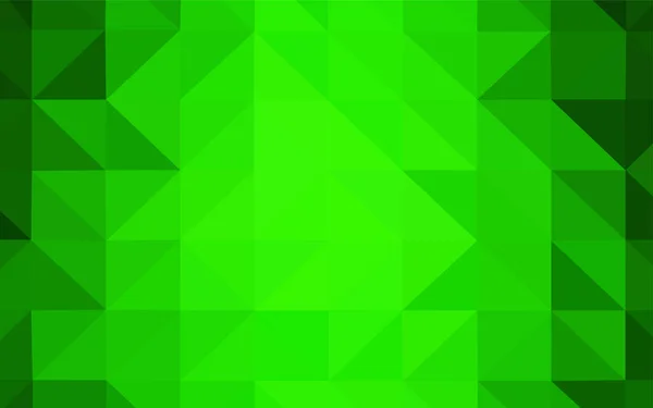 Světle Zelené Vektor Přechodu Trojúhelníky Vzor Geometrické Zobrazení Stylu Origami — Stockový vektor