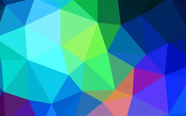 Açık mavi, vektör soyut poligonal model yeşil. Gradyan ile Origami tarzında yaratıcı geometrik şekil. Afiş için tamamen yeni şablon.