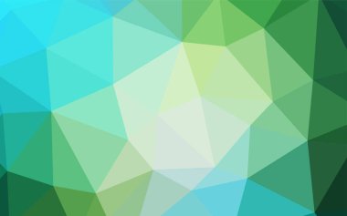 Açık mavi, vektör degrade üçgenler desen yeşil. Renkli resimde gradyan ile poligonal tarzı. İşiniz için yeni tasarım.