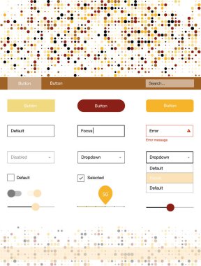 Açık yeşil, kırmızı vektör UI ux kiti daireler ile. Başlığını renkli gradyan daireler modern stil kılavuzu. Web siteleri, açılış sayfaları için güzel düzeni.