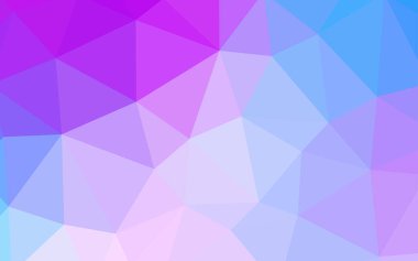Pembe ışık, vektör üçgen zemin parlayan mavi. Renkli resimde gradyan ile poligonal tarzı. Tasarımınız için üçgen desen.