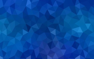 Hafif mavi vektör düşük poli doku. Üçgenler ile renkli resimde parlayan. Tamamen yeni bir tasarım sizin broşürü.