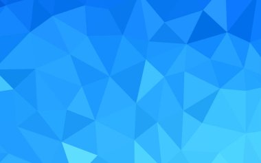 Üçgen düzen parlayan ışık mavi vektör. Çokgen şekilleri ile bir örnek. Afiş için tamamen yeni şablon.