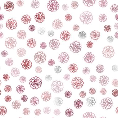 Koyu kırmızı vektör sorunsuz soyut doodle duvar kağıdı. Yeni renkli resimde doodle tarzı çiçekli. Tasarımınız için yeni bir doku.