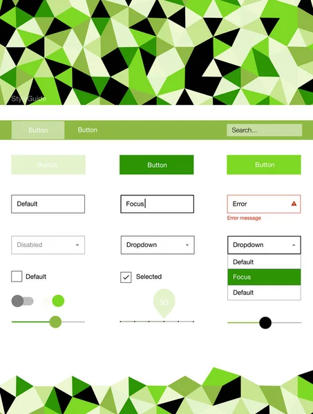 Светло Зеленый Вектор Комплект Триангулярном Стиле Декоративный Дизайн Комплекта Стиле — стоковый вектор