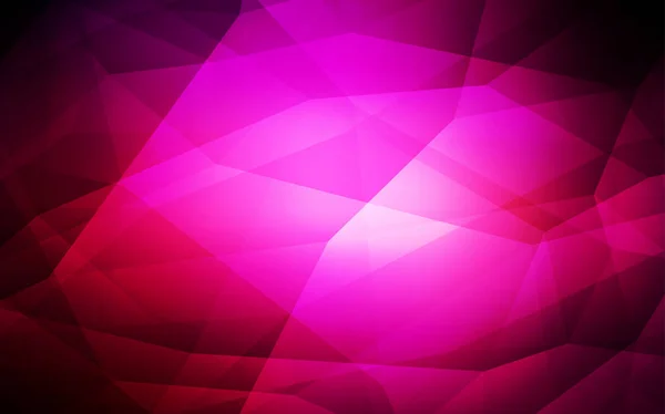Mörk Rosa Vektor Lysande Triangulära Layout Eleganta Ljusa Polygonal Illustration — Stock vektor
