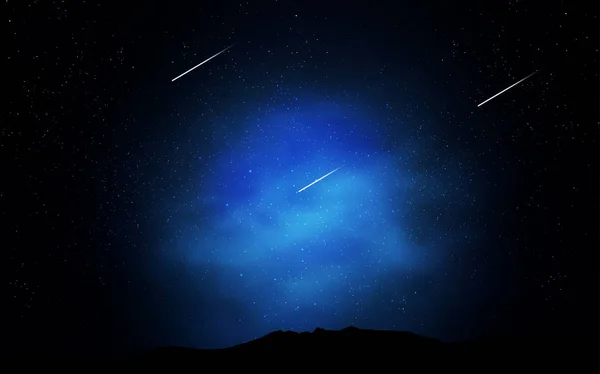 밤하늘의 어두운 Blue 스타들과 현대의 추상적 천문학 사이트를 — 스톡 벡터