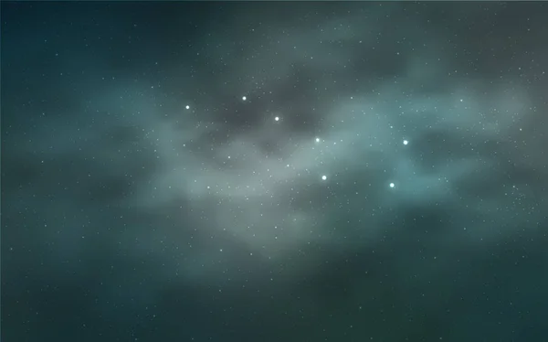 Γαλάζιο Πράσινο Διάνυσμα Υφή Αστέρια Του Γαλαξία Θολή Διακοσμητικό Σχέδιο — Διανυσματικό Αρχείο
