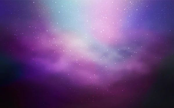 浅紫色 粉红色矢量模板与空间星 空间星在模糊的抽象背景与梯度 占星学网站模式 — 图库矢量图片