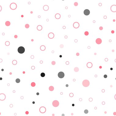 Işık kırmızı vektör disklerle sorunsuz doku. Soyut illüstrasyon renkli baloncuklar doğa tarzı ile. Desen için modaya uygun Kumaş, duvar kağıtları.