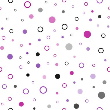 Mor ışık, vektör sorunsuz şablon daireler ile pembe. Kabarcıkları ile soyut tarzda bulanık dekoratif tasarım. Duvar kağıdı, kumaş üreticileri için modaya uygun bir tasarım.