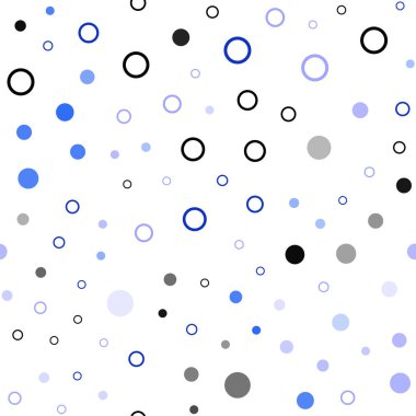 Koyu pembe, mavi disklerle sorunsuz doku vektör. Bulanık damla Glitter soyut Illustration yağmur. Desen için modaya uygun Kumaş, duvar kağıtları.