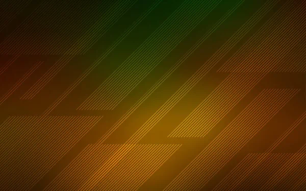 Verde Oscuro Textura Vectorial Amarilla Con Líneas Color Ilustración Decorativa — Vector de stock