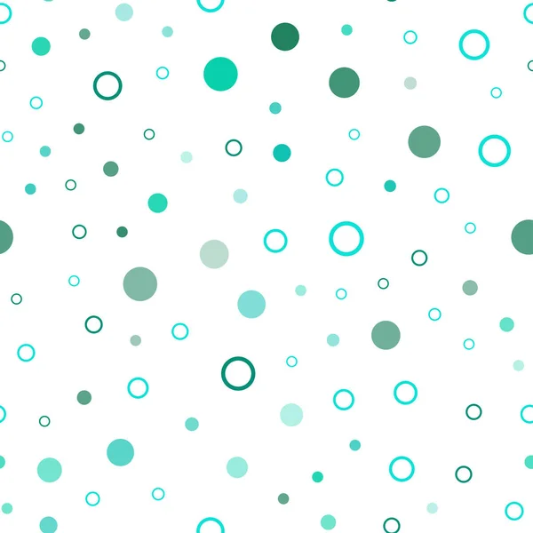 光绿色矢量无缝模式与球体 带有气泡的抽象风格的模糊装饰设计 纺织品 墙纸设计 — 图库矢量图片