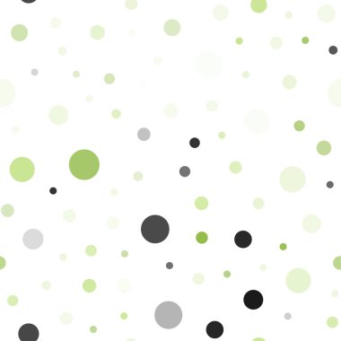 Işık yeşil vektör daireler ile sorunsuz şablonu. Bulanık daireler doğa tarzı ile güzel renkli resimde. Desen tasarım pencere panjur, perdeler.