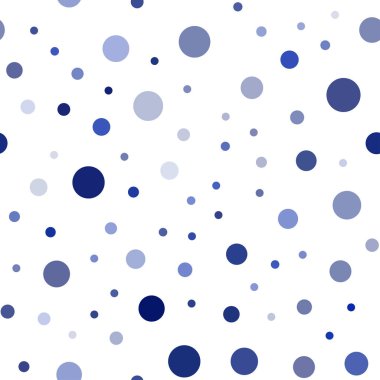 Koyu mavi noktalar ile sorunsuz kapak vektör. Soyut illüstrasyon renkli baloncuklar doğa tarzı ile. Desen için modaya uygun Kumaş, duvar kağıtları.